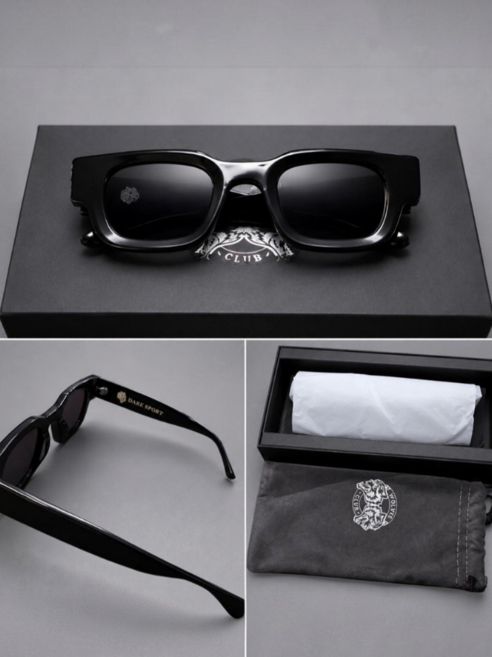 Darc Sport Black Rectangular Sunglasses